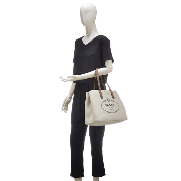 プラダトートバッグ キャンバス レザー ショッピングバッグコピー1BG355OOO 2DLI A5T